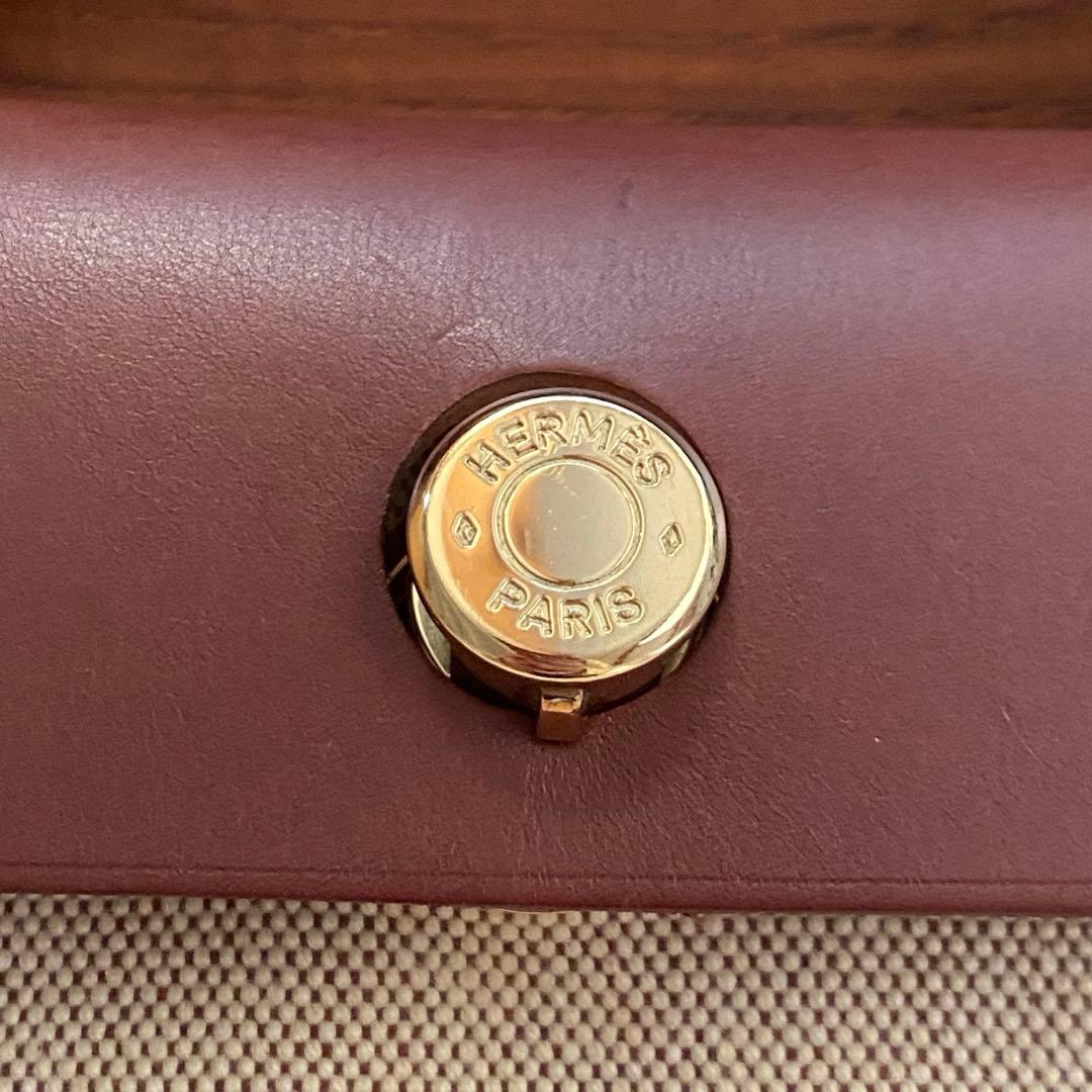 HERMES エルメス エールバッグ キャンバス ハンドバッグ