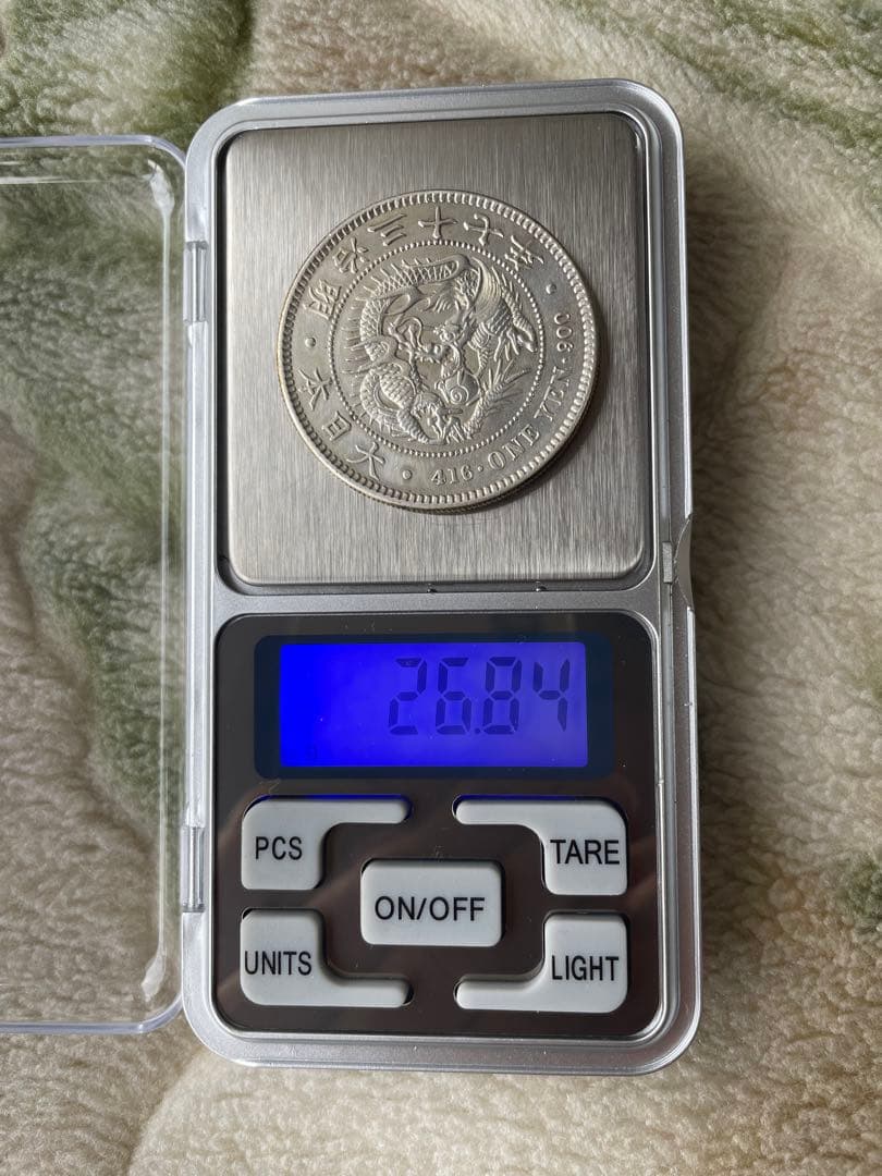 円銀 一圓銀貨 明治37年銘 一円銀貨