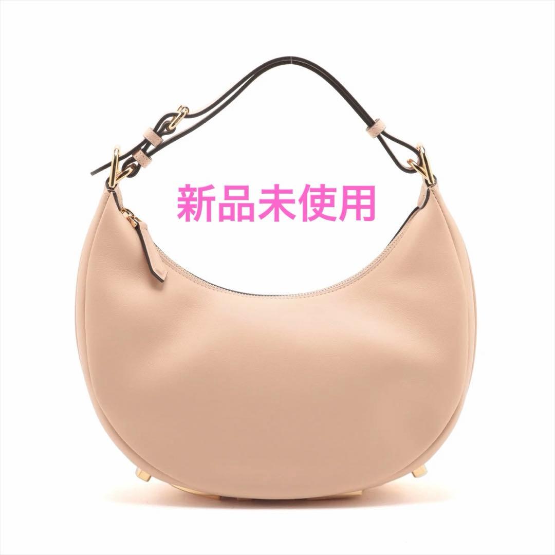 FENDI フェンディグラフィー スモール レザー ワンショルダーバッグ ピンク