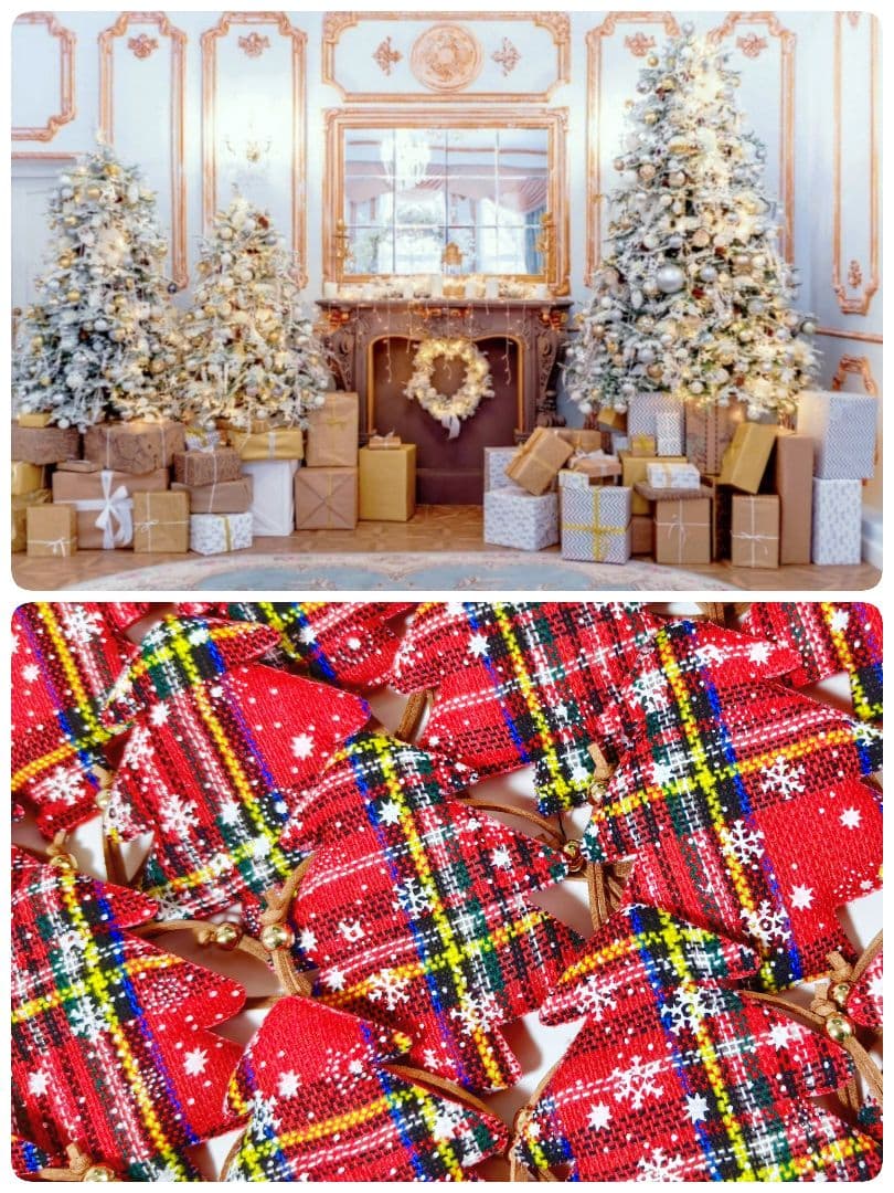 業務用トリミングチョーカー　クリスマスツリー　85個　ペットサロン　雪