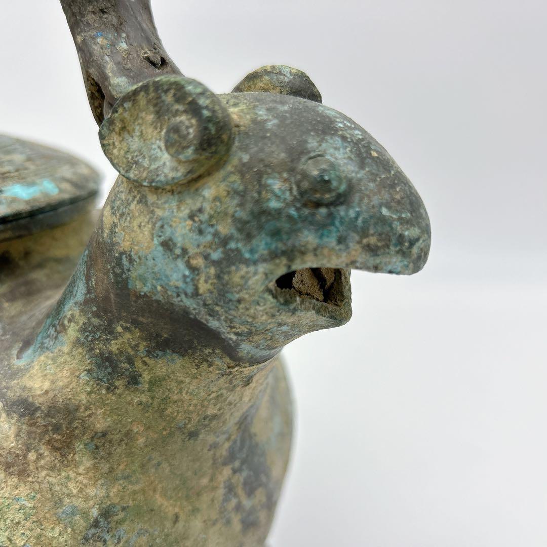 中国 鉄瓶 鳥型青銅器 時代 瓶 希少 30cm x H28cm