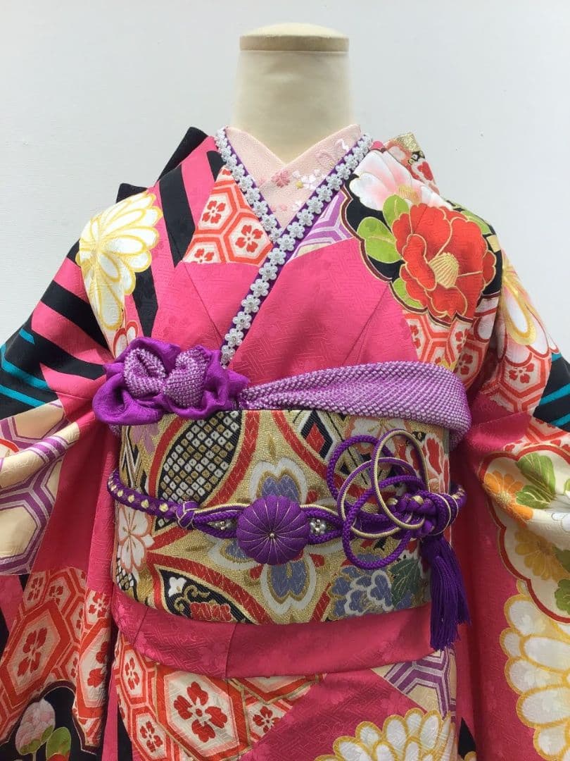 ショッキングピンク　振袖フルセット