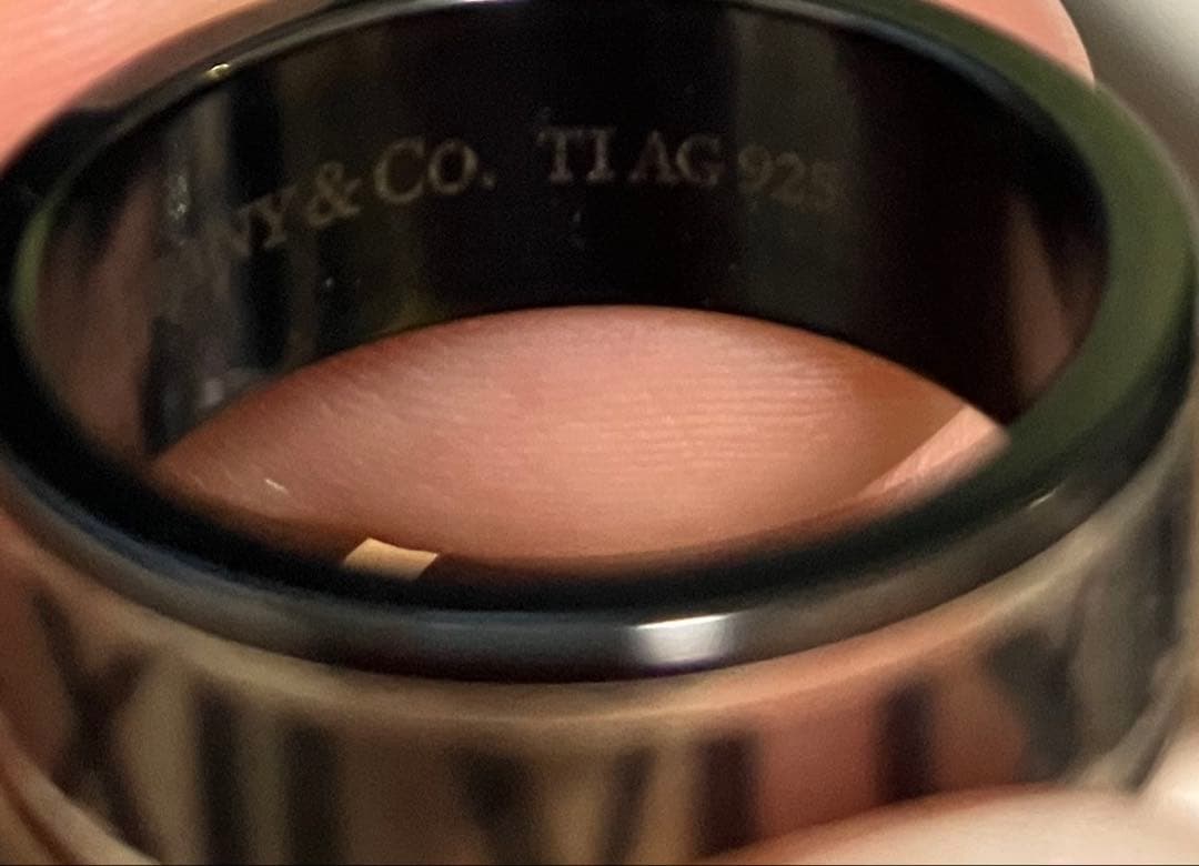 【オンライン限定】TIFFANY&Co.アトラスリング 18号 SV925チタン