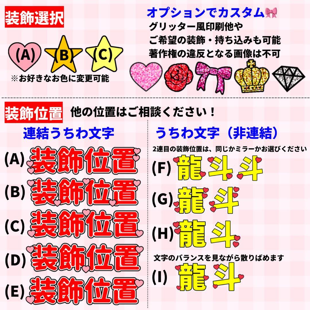 【プリント】 オーダー 連結うちわ 文字パネル うちわ文字 ハングル対応