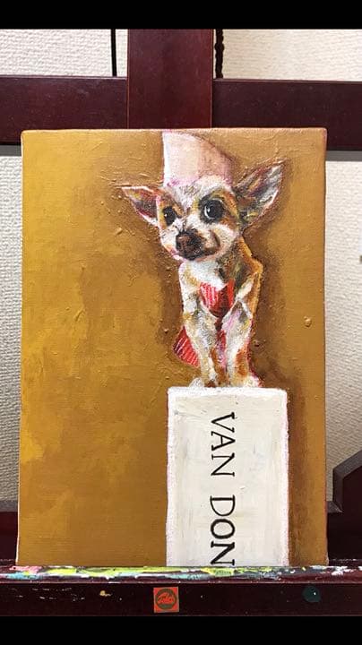 アクリル画 犬  絵画 動物