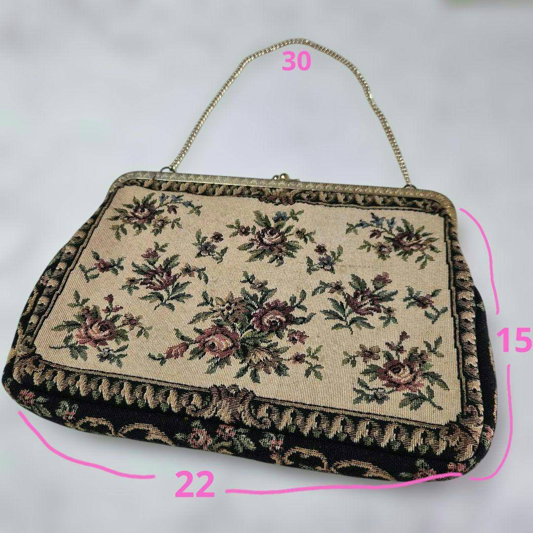 西ドイツ製【アンティークゴブラン織バッグ】