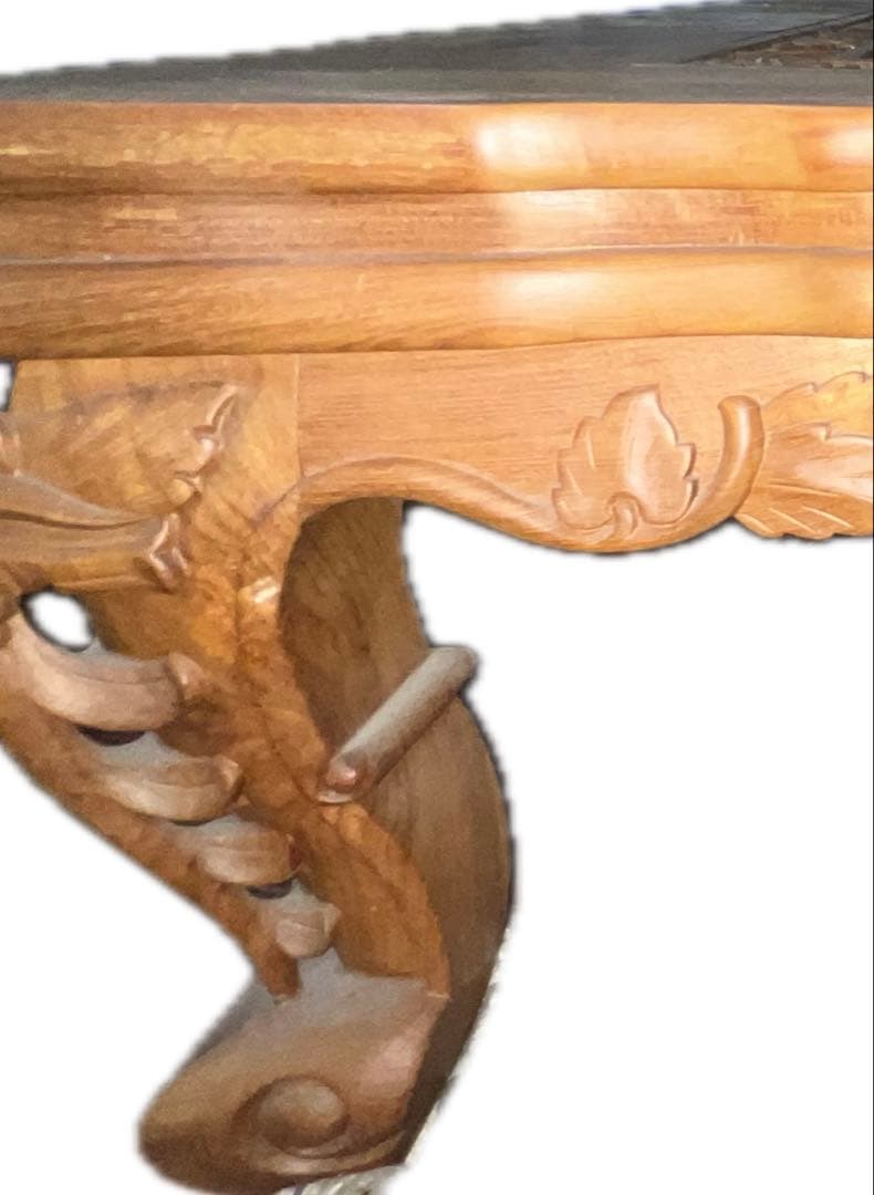 値下げ！中古　手彫りレリーフつき座卓　1/31まで