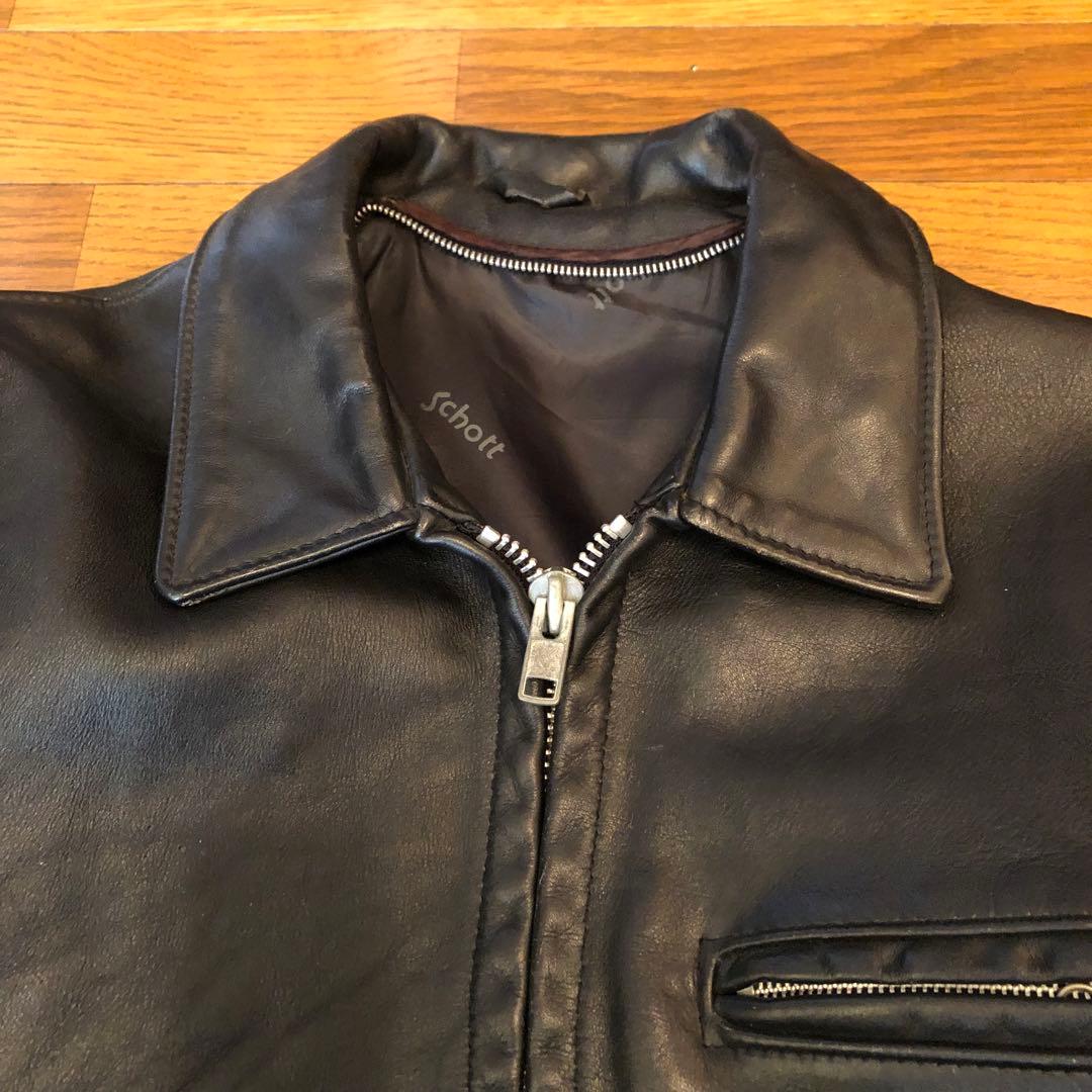 Schott ショットUSAゴーストスカルバックハンドペイントシングルライダース