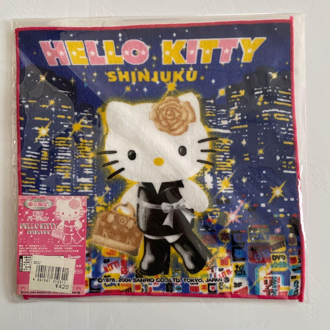 ハローキティ ご当地キティ ハンカチ プチタオル 新宿 東京 レトロ