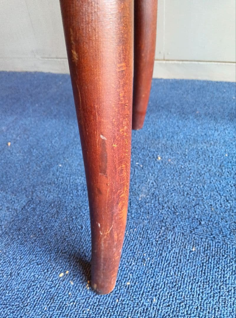 木製バースツール 背もたれ付き 全長約86cm ヴィンテージ