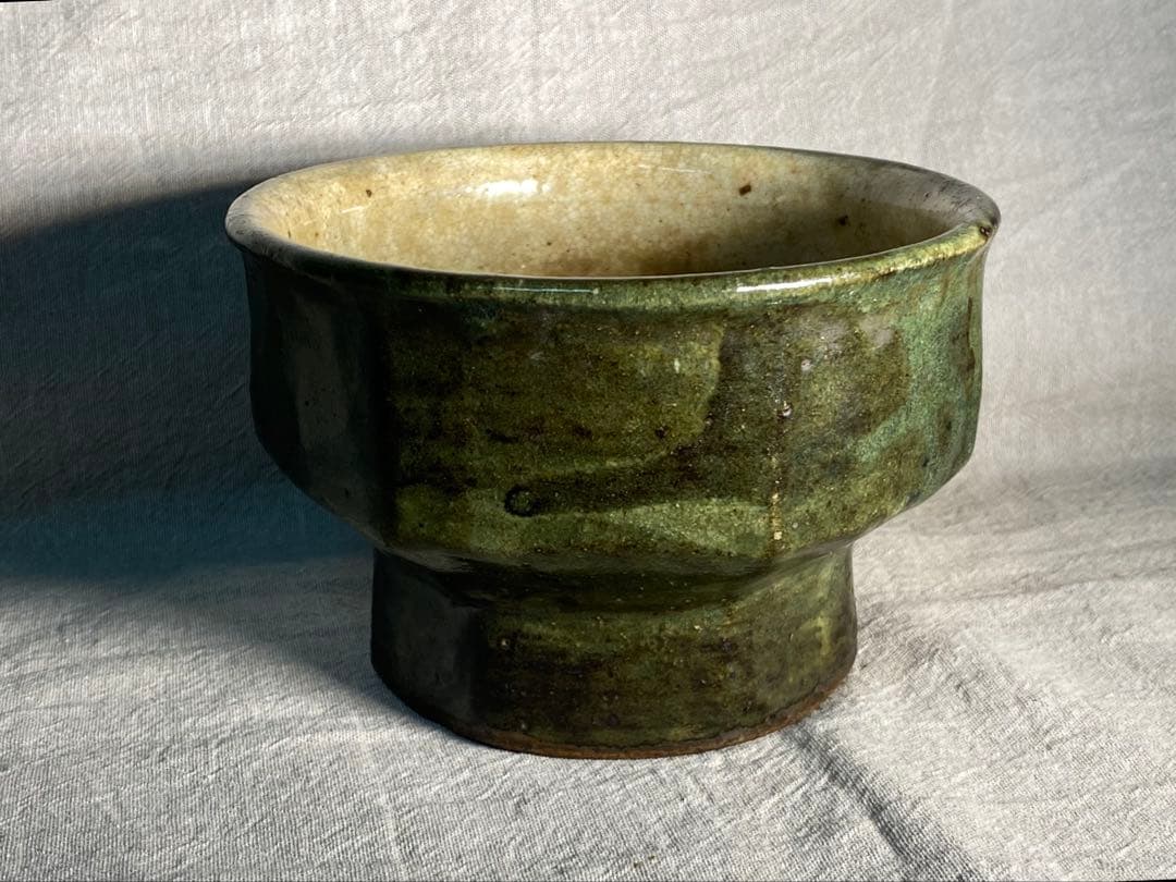 武内晴二郎作　鉄刷毛目面取鉢