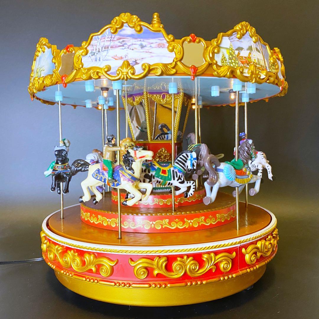 【超美品】希少‼︎ ミスタークリスマス カルーセル メリーゴーランド 箱付 廃盤