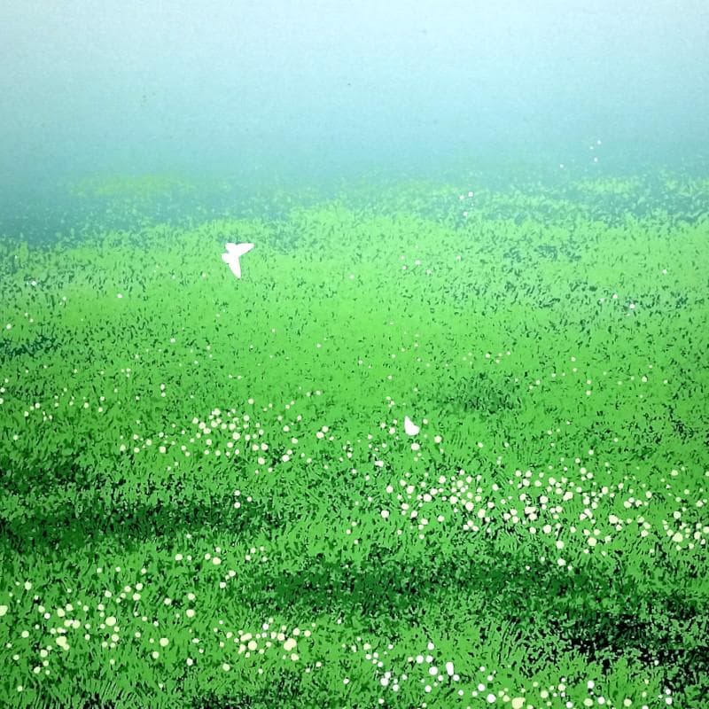 ☆池上壮豊☆「萌草-6」シルクスクリーン　e.d122/195