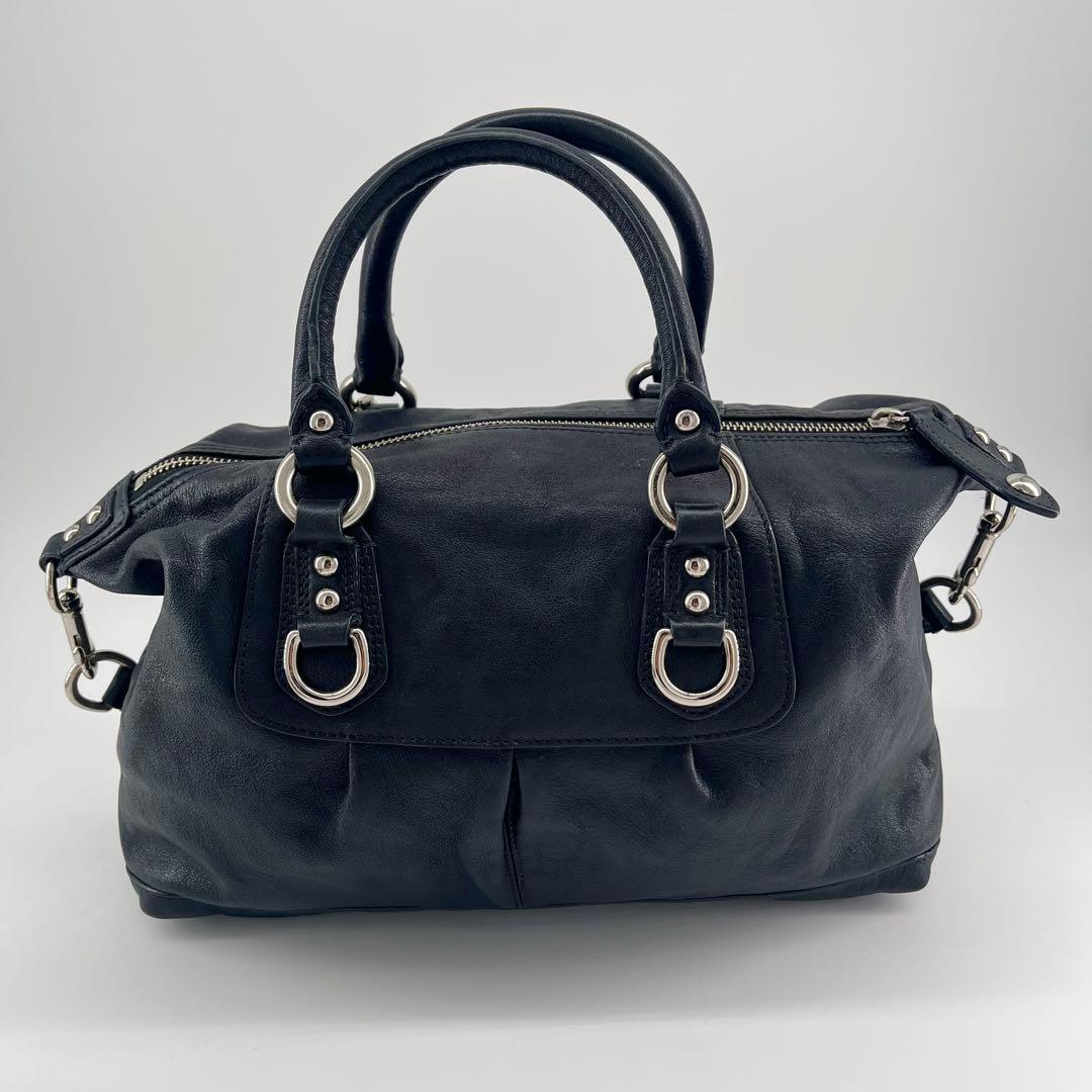 バッグ COACH Ashley Satchel Handbag Black y2k