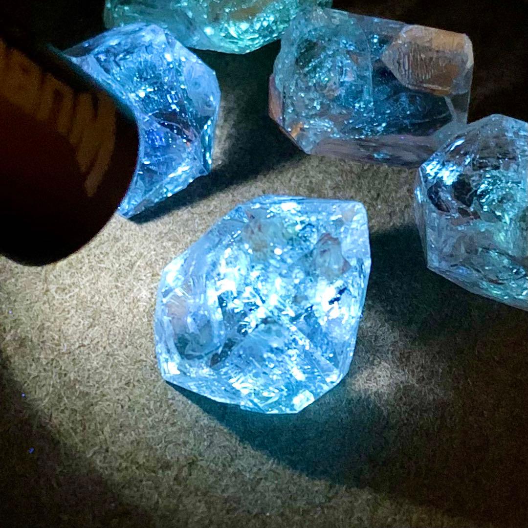 ペトロレアムクォーツ(特大)5個セットy-1/蛍光水晶