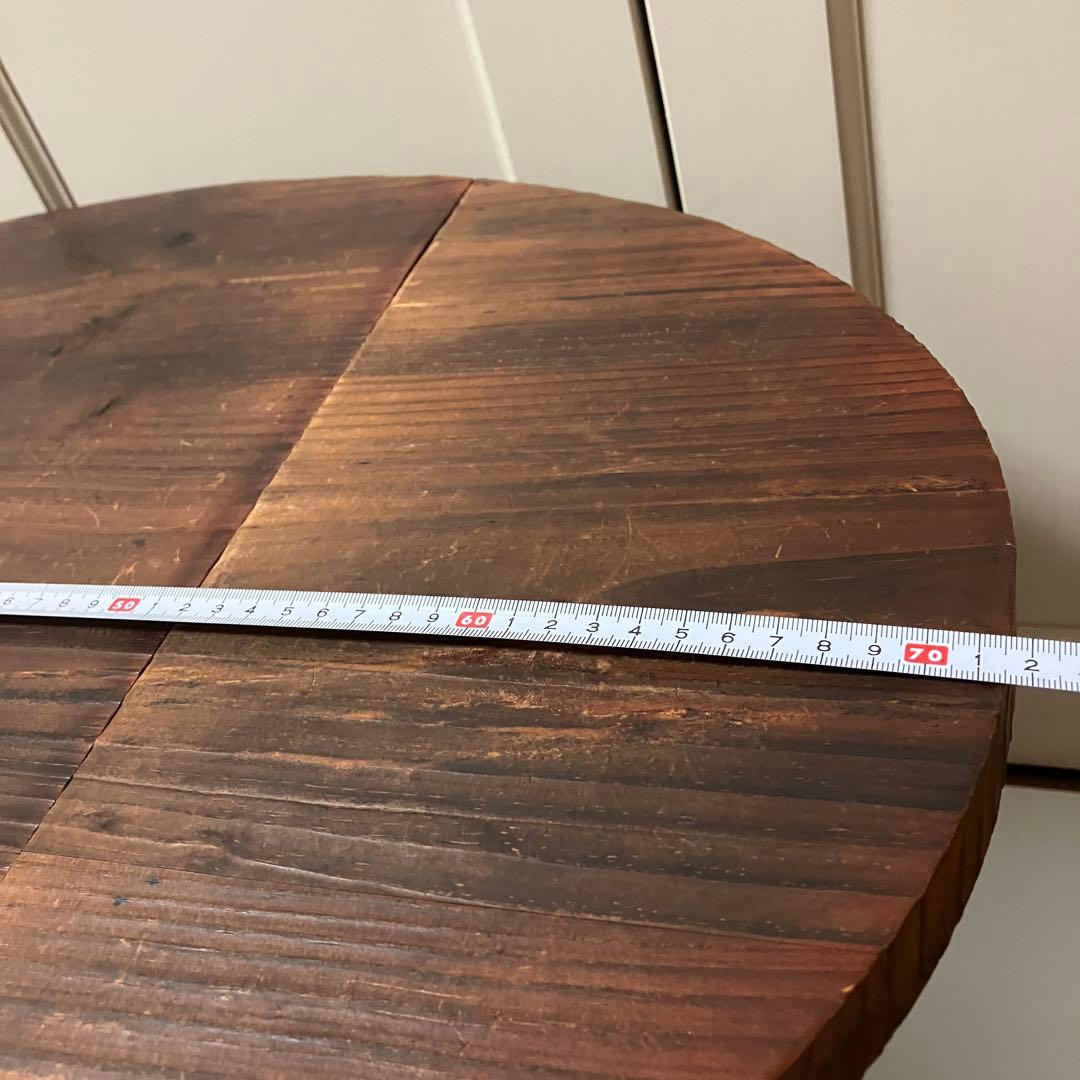 木製折りたたみ式ローテーブル　アンティークコーヒーテーブルバタフライ机楕円机