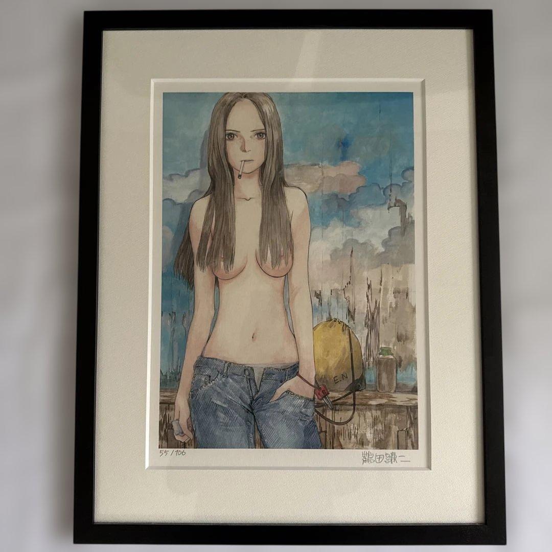 ま*｝様 限定106 鶴田謙二　直筆サイン入りカラー複製原画「さすらいエマノン」