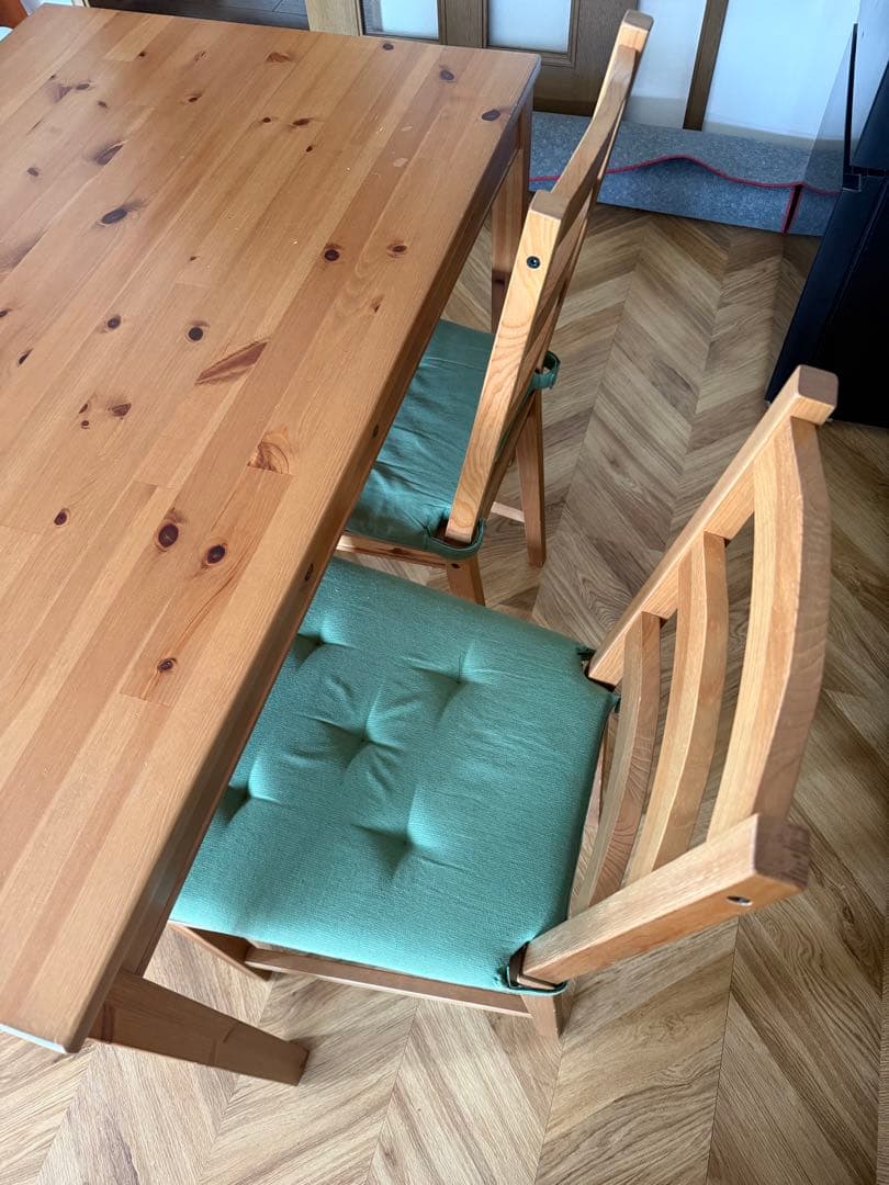【静岡引取り限定】IKEA ヨックモック　ダイニングテーブル　イス4脚セット