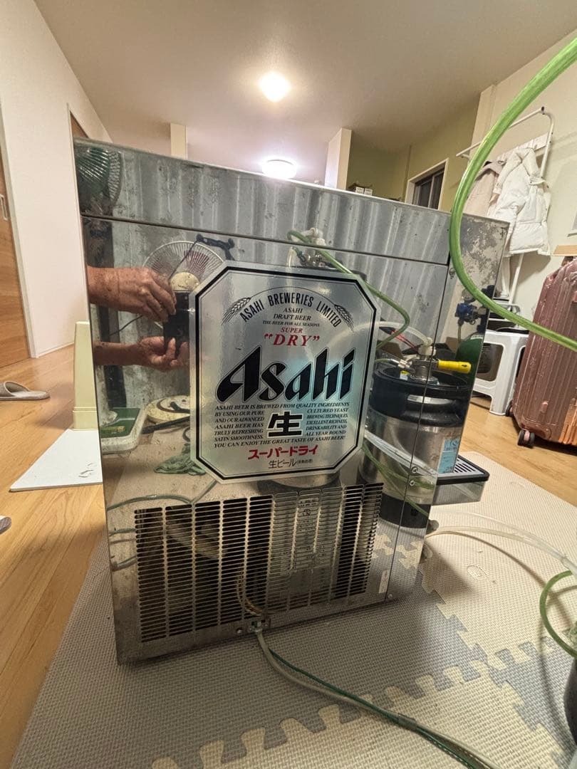 アサヒビールサーバー　ビール樽容器 液化碳酸ガス容器セット