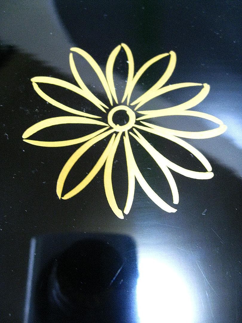 #楠廸庵 #即中斎 #而妙 #合作 #斎清芳の字菊の絵 #黒塗四方盆 #漆専堂作