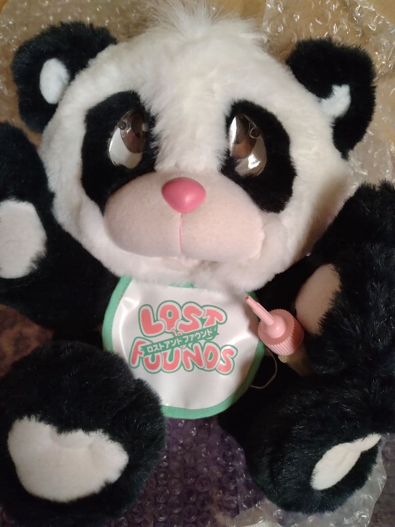 LOST FUUNDS パンダ ぬいぐるみ　哺乳瓶付　レトロ　希少　昭和