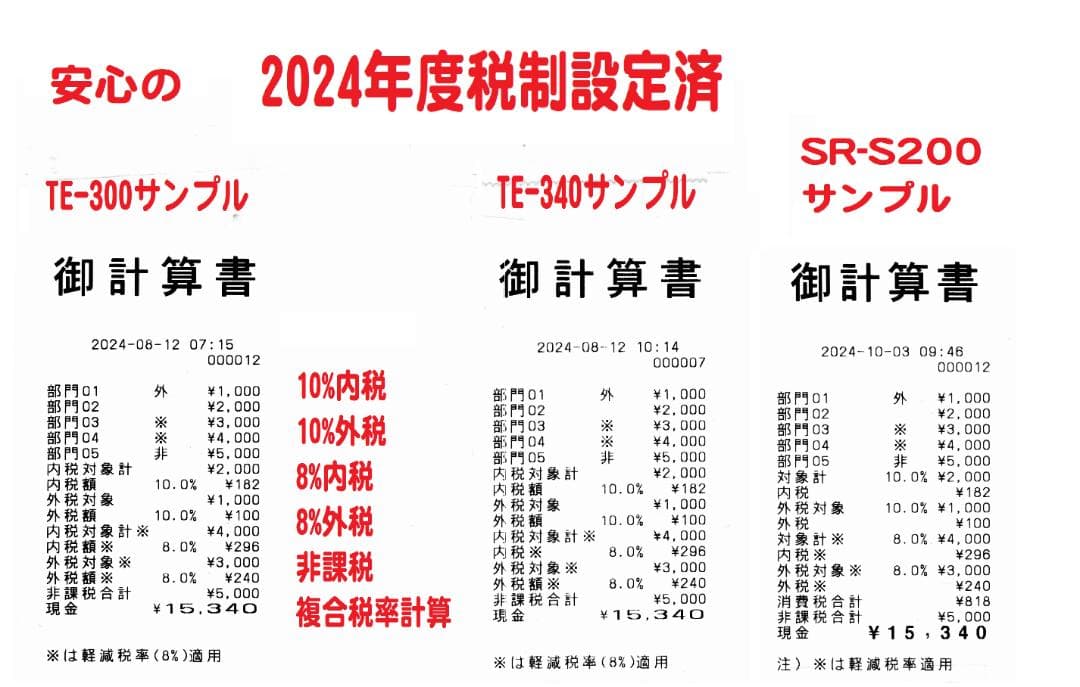 かわいい赤130店名設定無料カシオ１０部門TE-300 インボイスレジスター