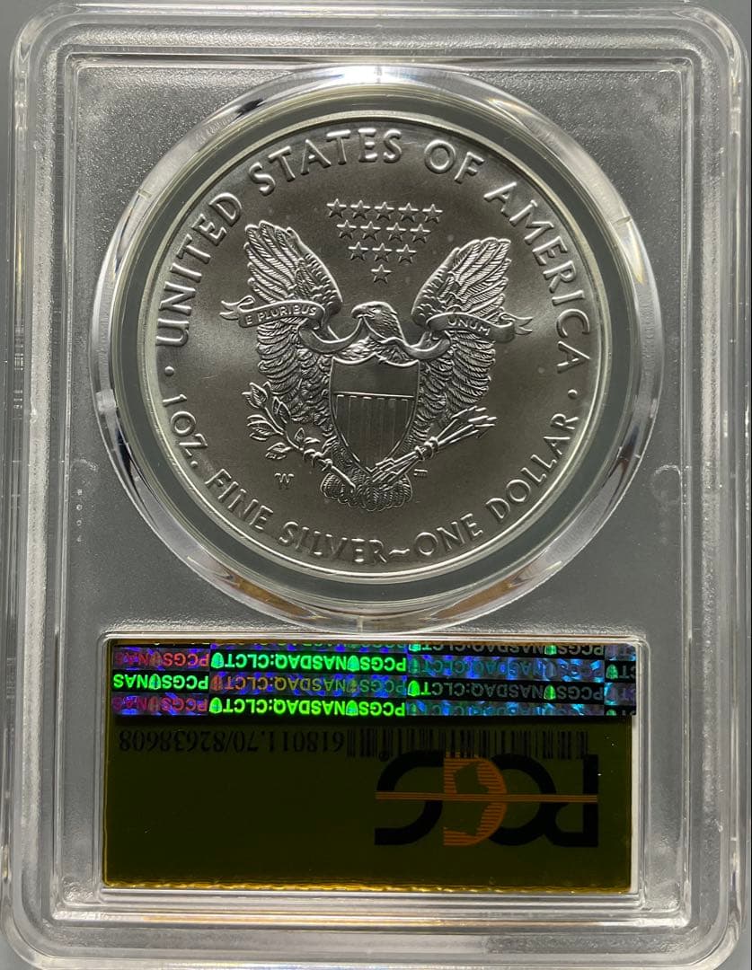 2016 アメリカ イーグル銀貨　PCGS SP70 Lettered Edge