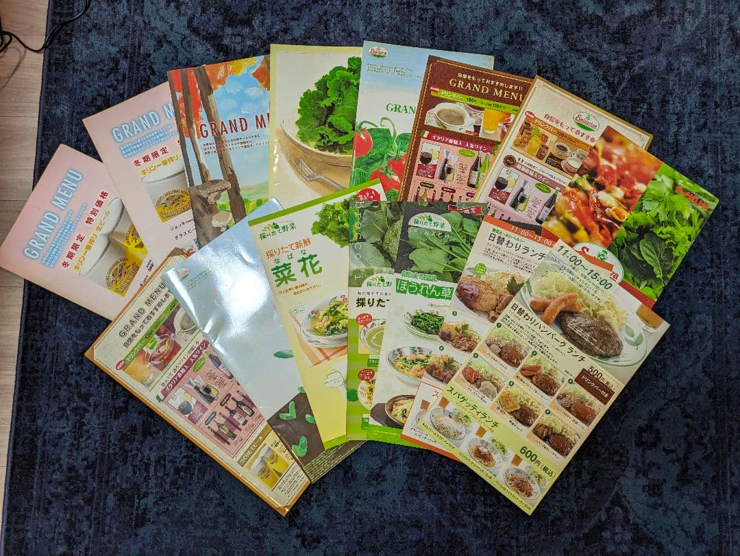 【希少•非売品】サイゼリヤメニュー10枚（9種）2000-2010年頃