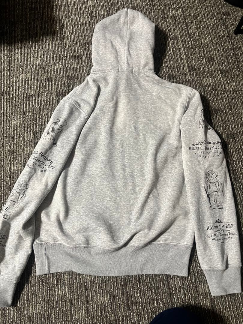 Polo スカルデザイン パーカー USサイズ92 グレー