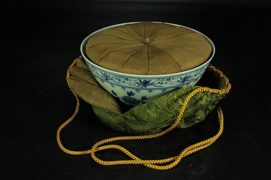 茶道具 唐物 染付茶碗 仕服 時代物(K-LC871)