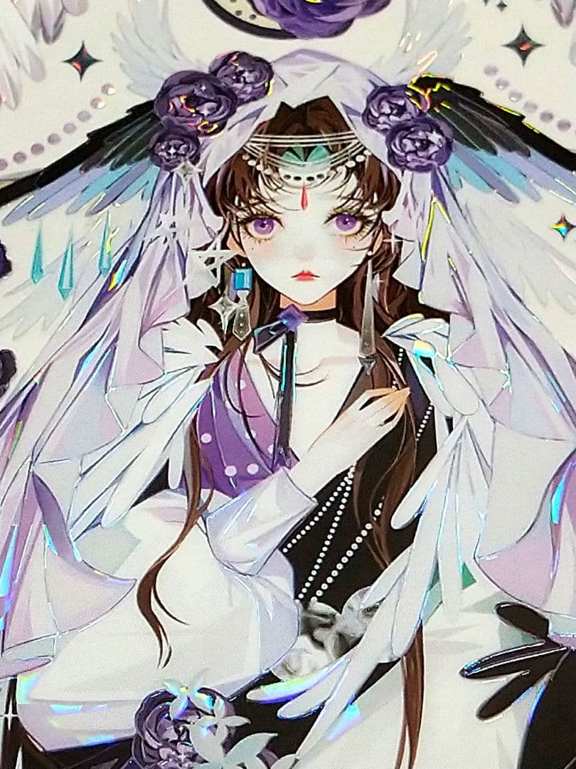 J538＃咏夜羽咒(贝壳光)YUMMY STADIO切り売り海外人物マステ女の子