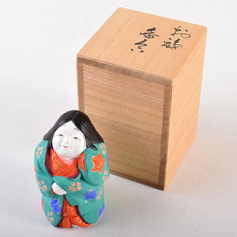 茶道具　京焼　北村雅耕作　お福　香合　共箱　V　8337