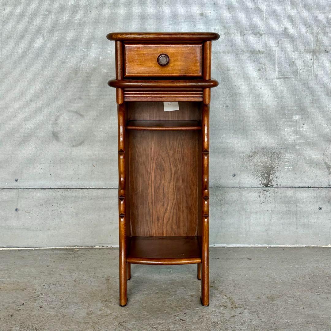 ★70s★ KarImoku カリモク電話台 サイドテーブル 花台 レトロ家具