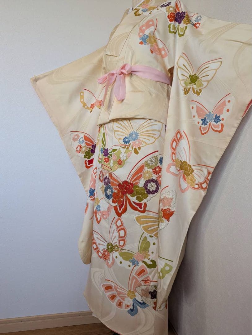 ラ・ソールの端折りが素敵な二部式着物　振り袖二部式