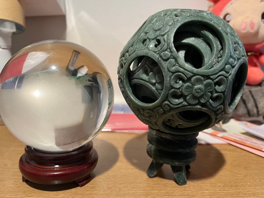 水晶玉　置き物