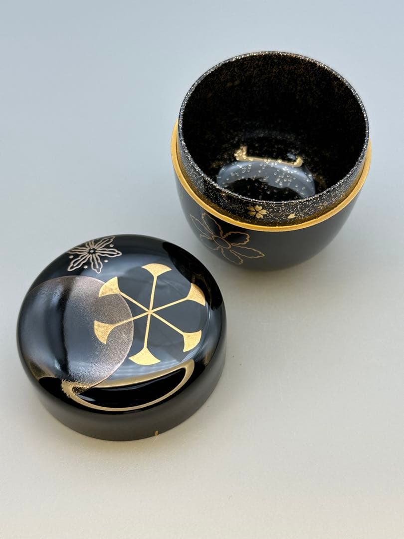 茶道具　棗　難波仁斎　雪月花 蒔絵