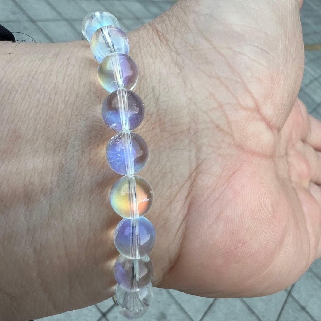 ⭐︎【極上品】天然 マダガスカル ホワイトラブラドライト ブレスレット 8mm