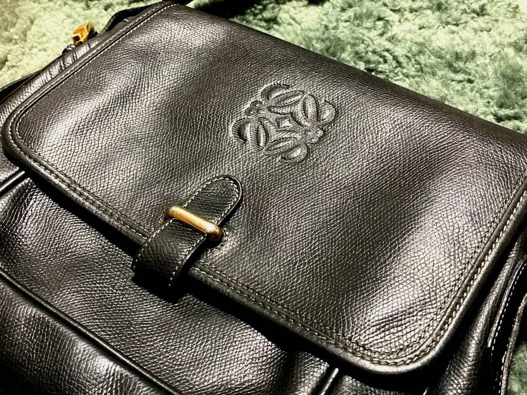 【再値下げ】 美品 LOEWE ロエベ アナグラム ショルダー レザー