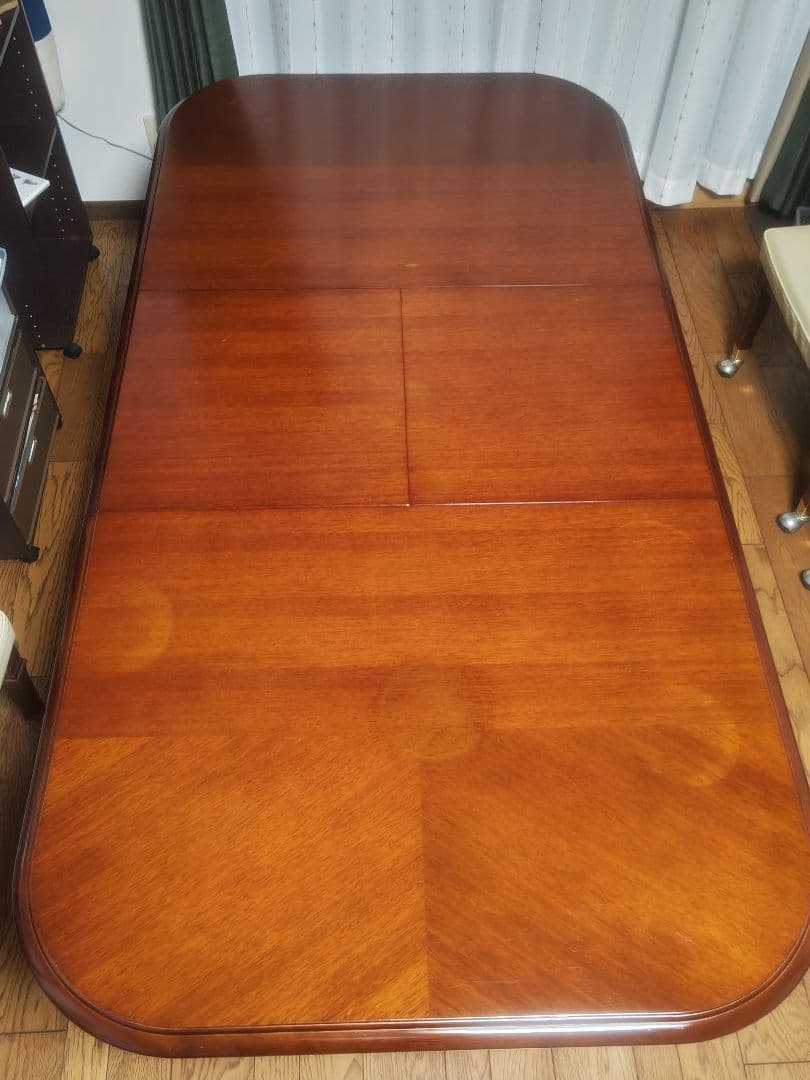 アンティーク調　マルニ木工　地中海ダイニングテーブル（伸長式）