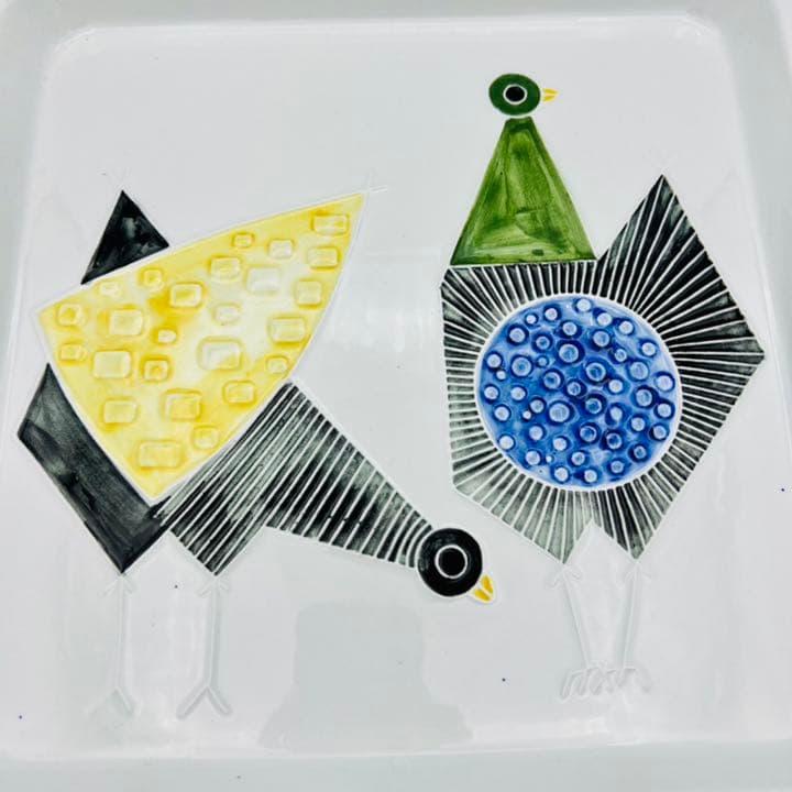 Sylvia Leuchovius 鳥がモチーフの陶版　北欧　ビンテージ