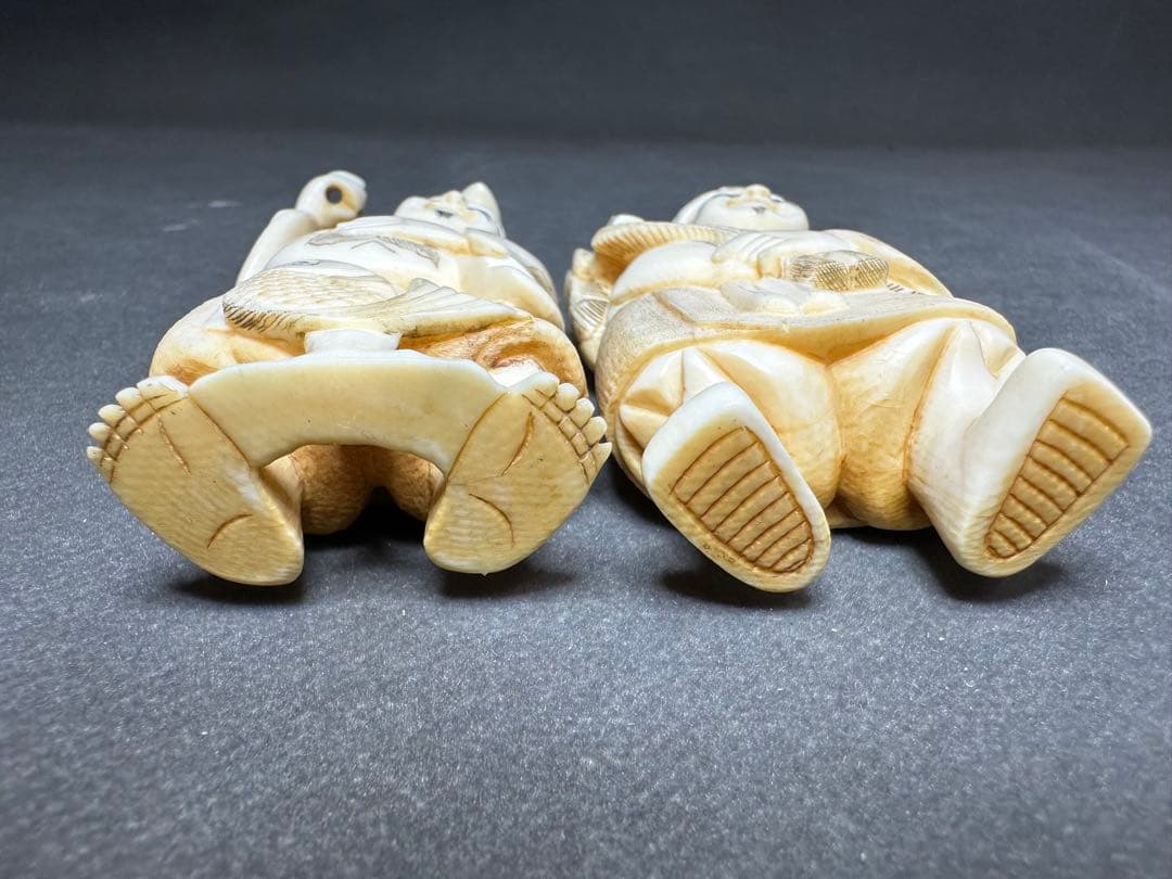 極上　えびす様　天然素材　置物　飾り物　古美術品　 細密細工　仏像 仏教