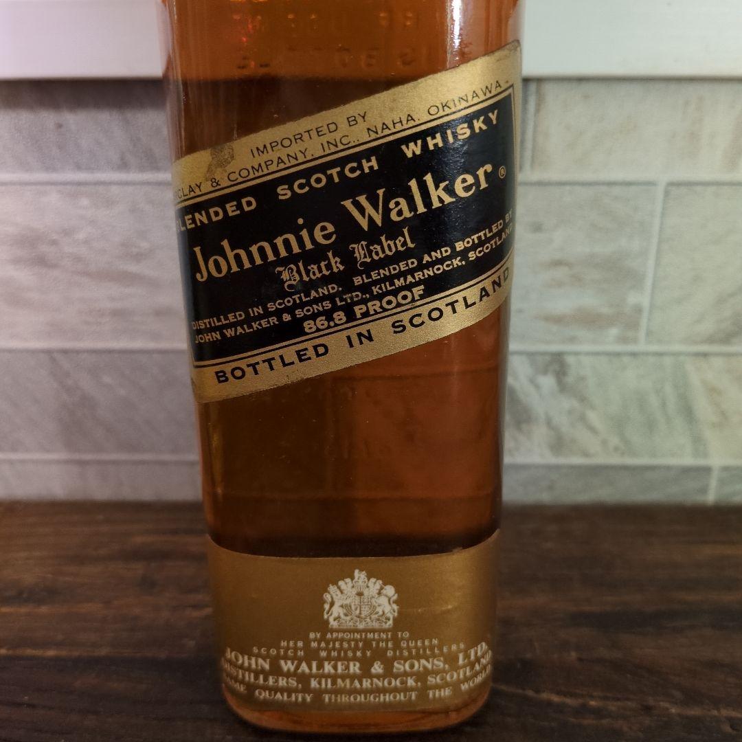 希少 未開封 ジョニーウォーカー　ブラックラベル　金キャップ　白紋章