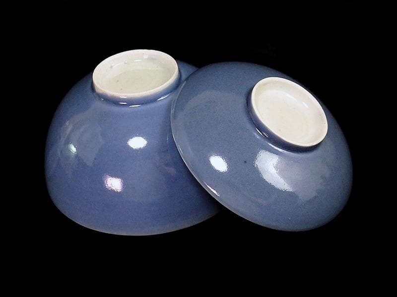 古伊万里　薄瑠璃　蓋茶碗　江戸期　E380AS-CHs