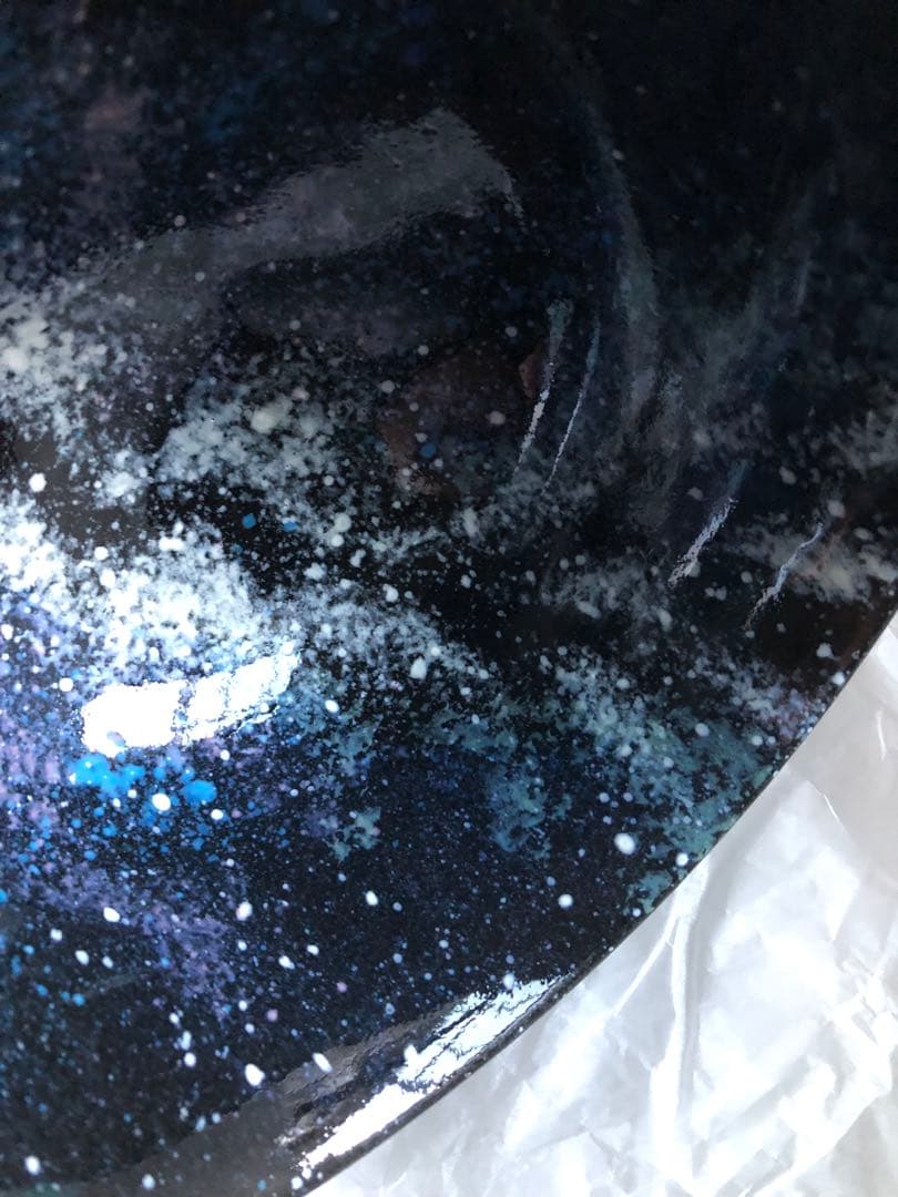 銀河流星　茶盌　十三代臥牛窯　悟龍作　共箱入