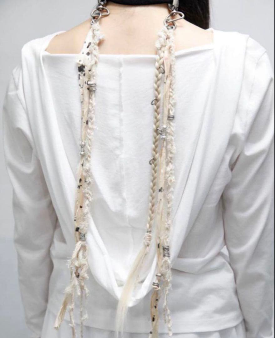 paster studio ビーニー エクステ 白 y2k スタッズ 平成