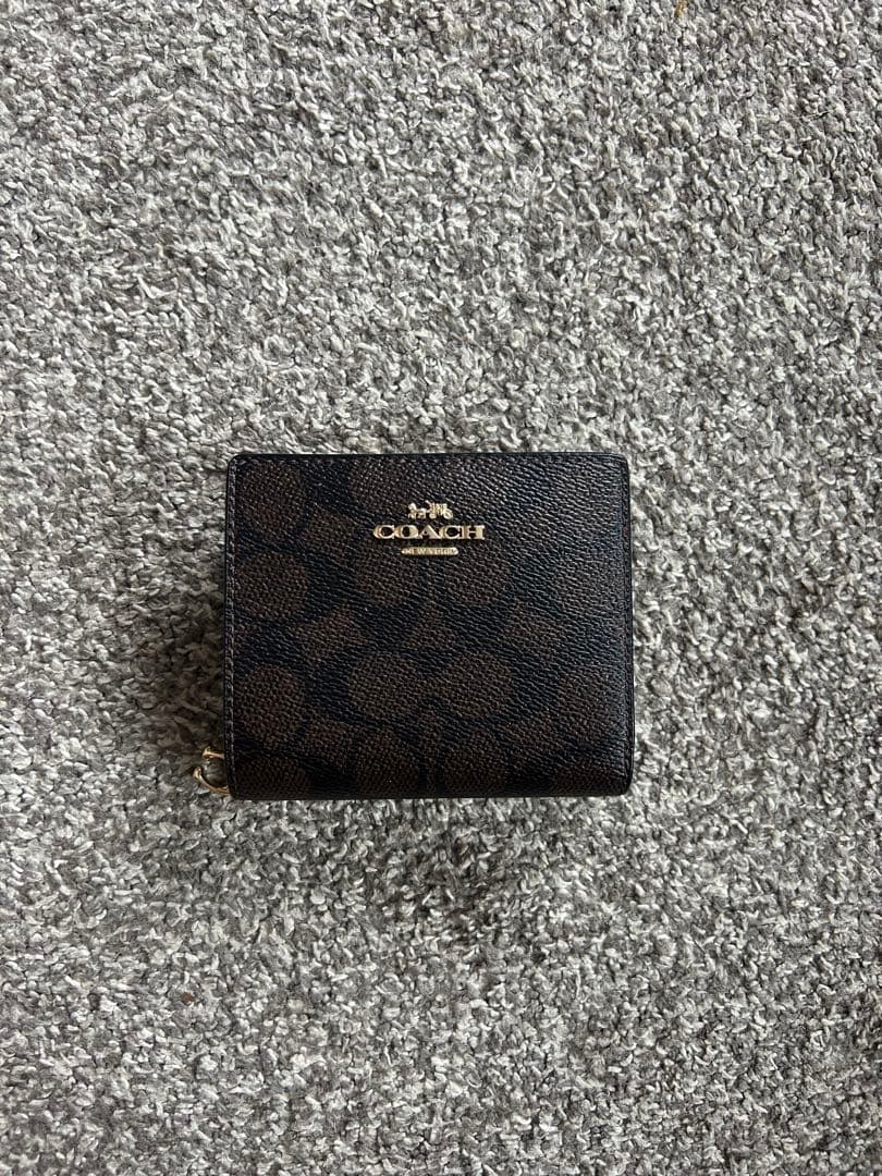 COACH 二つ折り財布 ダークブラウン