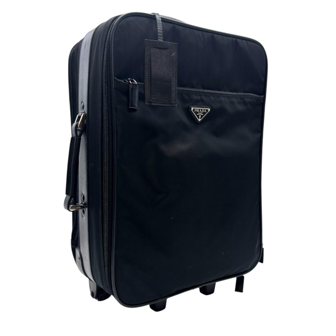 プラダ スーツケース ブラック ナイロン 2輪 メンズ