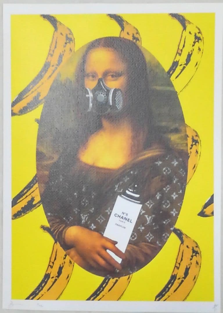 DEATH NYC　モナリザ　ガスマスク アートポスター　極美品／未使用