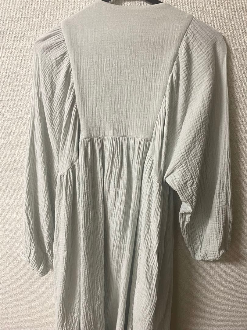 【ジェラートピケ】マタニティガーゼワンピース　ミント