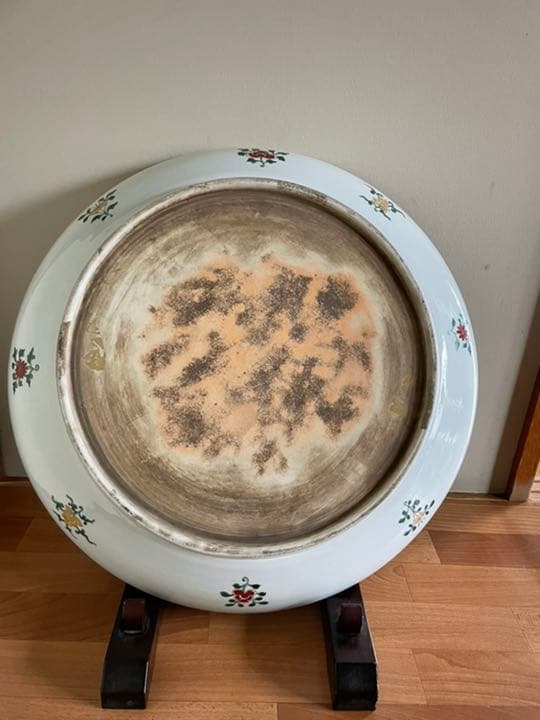 中国大明萬曆年製 稀少麒麟特大皿 古董品 年代品 美術品